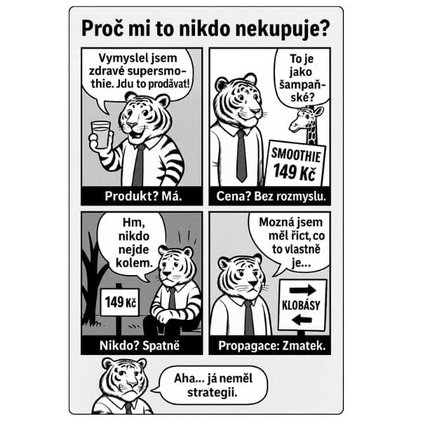 marketingový mix komix